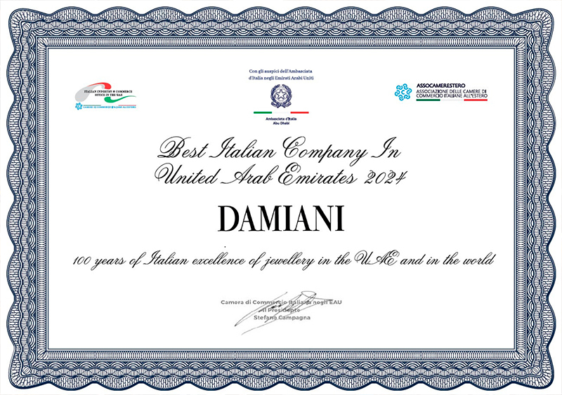 DAMIANI – BEST ITALIAN COMPANY IN UAE 2024