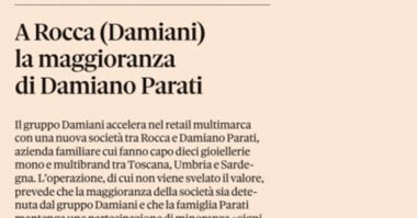 L GRUPPO DAMIANI RAFFORZA LA LEADERSHIP